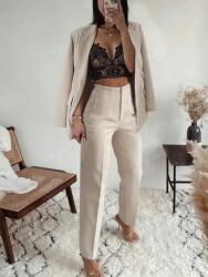 Shein Bézs Női Blazer, Size 36, 98% poliészter, 2% elasztán