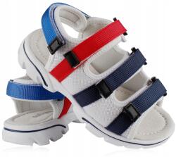 Enplus Fiú szandál, fehér, Size 35, bőr talpbetét, tépőzárral (TT1201-2)