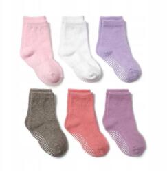 MilaBaby 6 pár zokni, csúszásgátló, pamut, Size M, 12-36 hónapos