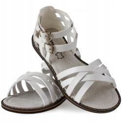 Apawwa Fehér szandál, Size 26, bőr talpbetét, profilozott (H40)