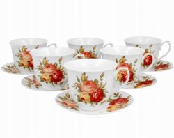 Duo Rosalie Crocus kávéscsésze szett, 6 részes, porcelán, alátéttel (5902693944669)