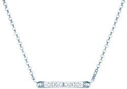 SAVICKI Колие от бяло злато 585 с бели диаманти 0.04К, 42 см
