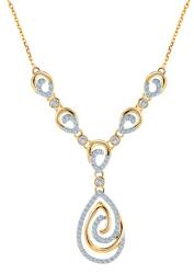 SAVICKI Колие с капка, злато 585, с бели диаманти, 0.07К, 42 см