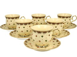 Duo Casablanca 6 részes kávéscsésze készlet csészealjjal (ruil-6f-casablanca)