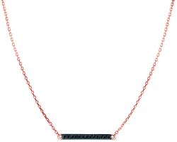 SAVICKI Колие от розово злато 585, черни диаманти 0.03К, 40 см
