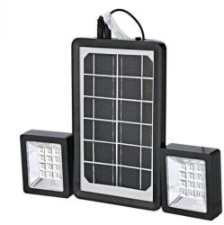 EASY POWER Panou solar cu 2 Lampi cu 12 LED-uri de mare putere : Culoare - negru (EP-05)