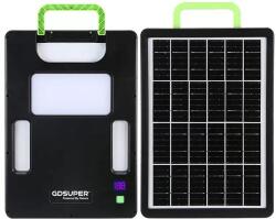 GDSUPER Panou solar fotovoltaic portabil cu lanterna 10000mAh : Putere - 15W (GD-990)