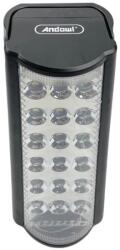 Andowl Lanterna reincarcabila, 18 LED-uri : Culoare - negru (Q-LED018-N)