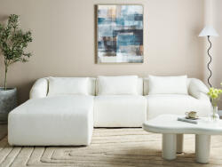 MAXISHOP Italia Collection Coltar cu 3 locuri SVANSELE Boucle Alb-murdar Dreapta (491098) Canapea
