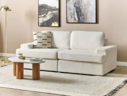 MAXISHOP Italia Collection Canapea cu 3 locuri ALLA Boucle Alb-murdar (490453) Canapea