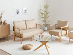 MAXISHOP Italia Collection Set de living cu 3 locuri ASKER Nisipiu (523501) Canapea