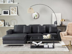 MAXISHOP Italia Collection Coltar cu 4 locuri OSLO Piele naturala Negru Dreapta (471174) Canapea