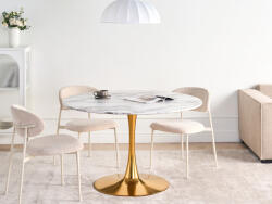 MAXISHOP Italia Collection Masa de dining BOCA Alb marmura 120 cm 120 cm (643895)