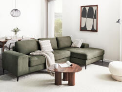 MAXISHOP Italia Collection Coltar cu 4 locuri KIRUNA Verde inchis Stanga (586281) Canapea