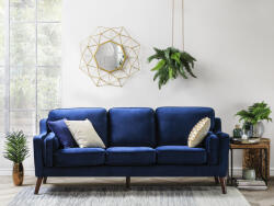 MAXISHOP Italia Collection Canapea cu 3 locuri LOKKA Catifea Bleumarin (471466) Canapea