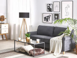 MAXISHOP Italia Collection Canapea cu 3 locuri RONNEBY Catifea Gri inchis (476013) Canapea