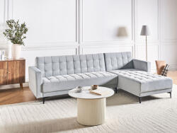 MAXISHOP Italia Collection Coltar extensibil modular cu 4 locuri ABERDEEN Catifea Gri deschis Stanga (618003) Canapea