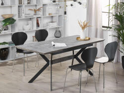 MAXISHOP Italia Collection Masa de dining extensibila BENSON Gri deschis 140 180 cm 80 cm (477851)
