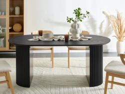 MAXISHOP Italia Collection Masa de dining SAVORY Negru 180 cm 90 cm (568038)