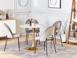MAXISHOP Italia Collection Masa de dining BOCA Marmura Auriu 90 cm 90 cm (480314)