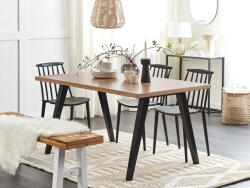 MAXISHOP Italia Collection Masa de dining LENISTER Maro Negru 150 cm 90 cm (482952)