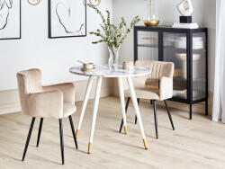 MAXISHOP Italia Collection Masa de dining GUTIERE Alb marmura 80 cm 80 cm (484521)