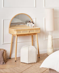MAXISHOP Italia Collection Masa de toaleta cu oglinda RANCHERIA Maro deschis (645699)