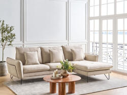 MAXISHOP Italia Collection Coltar cu 3 locuri SERSAN Chenille Alb Stanga (487785) Canapea