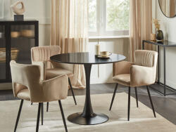 MAXISHOP Italia Collection Masa de dining BOCA Negru 90 cm 90 cm (475229)