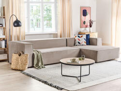 MAXISHOP Italia Collection Coltar cu 3 locuri VERNON Catifea Taupe Stanga (488867) Canapea
