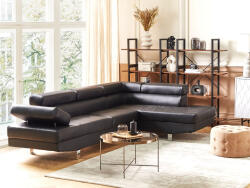 MAXISHOP Italia Collection Coltar cu 5 locuri NORREA Piele ecologica Negru Stanga (471945) Canapea