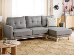 MAXISHOP Italia Collection Canapea extensibila cu 3 locuri SIRO Gri cu depozitare Stanga (488610) Canapea