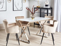 MAXISHOP Italia Collection Masa de dining ATTICA Alb 120 cm 70 cm Sticla securizata (484509)