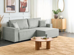 MAXISHOP Italia Collection Coltar extensibil cu 3 locuri KARILA Gri cu depozitare Stanga (488622) Canapea