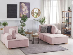 MAXISHOP Italia Collection Set de living modular cu 4 locuri TIBRO Roz (480743) Canapea
