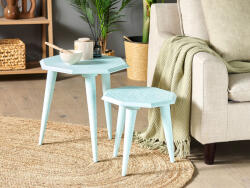 MAXISHOP Italia Collection Set de 2 mese laterale KANRI Albastru deschis (484621)