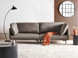 MAXISHOP Italia Collection Canapea cu 3 locuri REVSNES Piele ecologica Maro (596772) Canapea