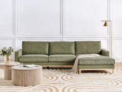 MAXISHOP Italia Collection Coltar cu 4 locuri SIGGARD Velur Verde Stanga (566153) Canapea