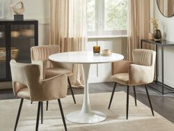 MAXISHOP Italia Collection Masa de dining BOCA Alb 90 cm 90 cm (475230)