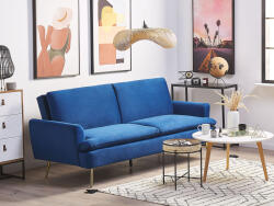 MAXISHOP Italia Collection Canapea extensibila cu 3 locuri VETTRE Catifea Bleumarin (478362) Canapea