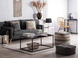 MAXISHOP Italia Collection Canapea cu 2 locuri KALMAR Gri inchis (474776) Canapea