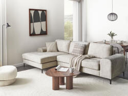 MAXISHOP Italia Collection Coltar cu 4 locuri KIRUNA Catifea Bej deschis Dreapta (587010) Canapea