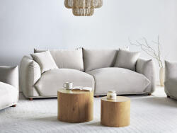 MAXISHOP Italia Collection Canapea cu 3 locuri LUVOS Catifea Taupe (604976) Canapea