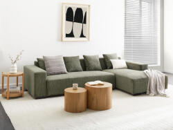 MAXISHOP Italia Collection Coltar cu 4 locuri LUNGO Velur Verde Stanga (592803) Canapea