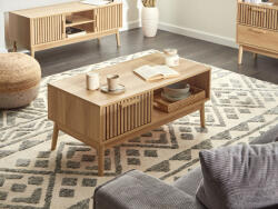 MAXISHOP Italia Collection Masuta de cafea LYNWOOD Maro deschis cu depozitare (569540) Masa de cafea