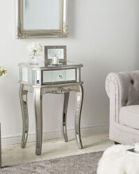 MAXISHOP Italia Collection Masa consola SOMMA Argintiu reflexiv (471745)