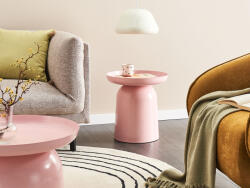 MAXISHOP Italia Collection Masa laterala TORRENS Metal Roz pastel (621508)