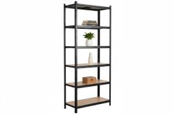 MAMUTEX Lakkozott fém állvány Mamutex Standard 220x90x60 cm - 6 polc, teherbírás 1050 kg, fekete