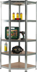 MAMUTEX Horganyzott fém sarokpolc Mamutex Standard 180x70x40x42, 5 cm - 5 polc, teherbírás 875 kg