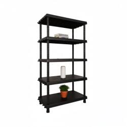 MAMUTEX Műanyag polc Mamutex VARIO 164, 5x92x45 cm - 5 polc, teherbírás 250 kg, fekete